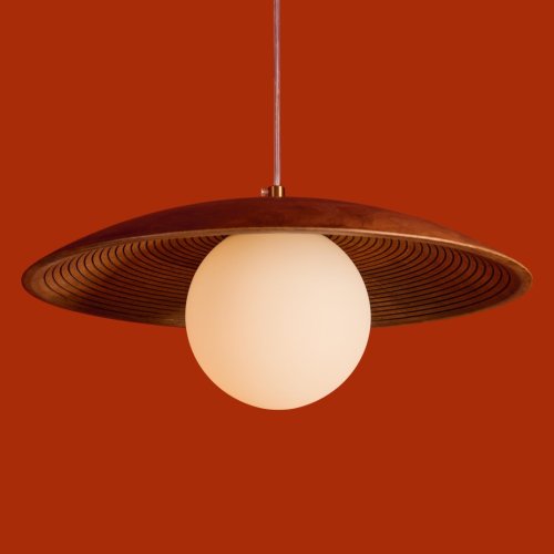 Светильник подвесной Albero FR5589PL-01T1 Freya коричневый белый на 1 лампу, основание латунь в стиле современный кантри фото 8 Светильник подвесной Albero FR5589PL-01T1 Freya коричневый белый на 1 лампу, основание латунь в стиле современный кантри фото 8