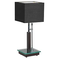 Настольная лампа Montone GRLSF-2574-01 Lussole чёрная 1 лампа, основание хром металл в стиле современный 