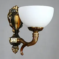 Бра  TOLEDO 02155/1 PB AMBIENTE by BRIZZI белый 1 лампа, основание бронзовое в стиле классический 