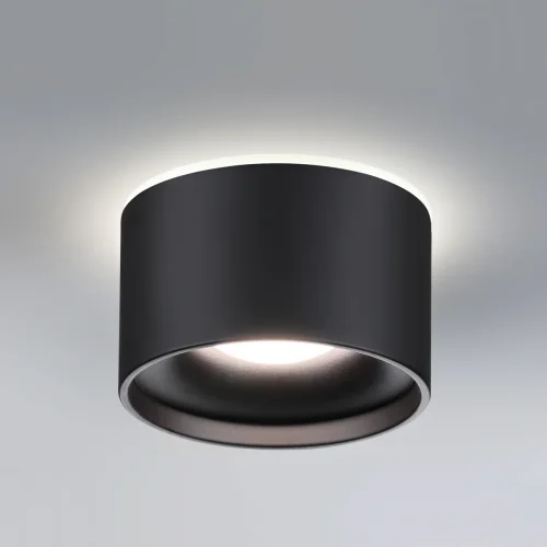 Светильник точечный LED с переключателем цветовой температуры Giro 358962 Novotech чёрный 1 лампа, основание чёрное в стиле современный хай-тек  фото 4
