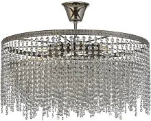 Люстра потолочная хрустальная Favola E 1.3.60.102 N Arti Lampadari прозрачная на 8 ламп, основание никель в стиле классика 
