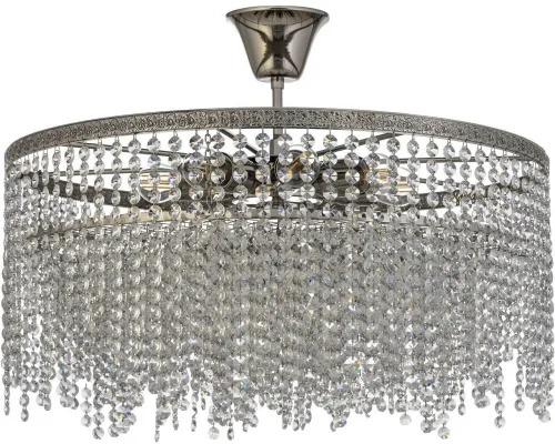 Люстра потолочная хрустальная Favola E 1.3.60.102 N Arti Lampadari прозрачная на 8 ламп, основание никель в стиле классический 