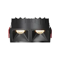 Светильник точечный LED Alfa LED DL043-02-10W3K-SQ-B-1 Maytoni чёрный на 1 лампу, основание чёрное в стиле современный хай-тек прямоугольный