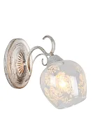 Бра Cudacciolu OML-53901-01 Omnilux прозрачный 1 лампа, основание белое в стиле современный 