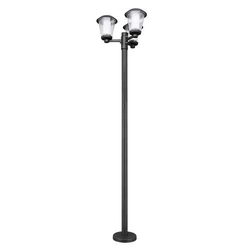 Парковый светильник LED 94218 PATERNO Eglo уличный IP44 чёрный 3 лампы, плафон белый прозрачный в стиле современный LED