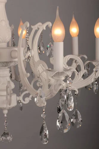 Люстра потолочная Caserta OML-34007-08 Omnilux белая на 8 ламп, основание белое в стиле классический фото 8 Люстра потолочная Caserta OML-34007-08 Omnilux белая на 8 ламп, основание белое в стиле классический фото 8