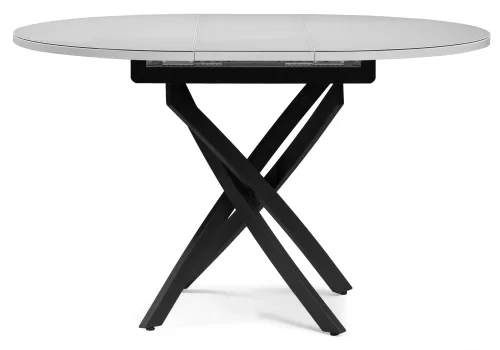 Стеклянный стол Лауриц раскладной черный / белый 504213 Woodville столешница белая из стекло фото 2