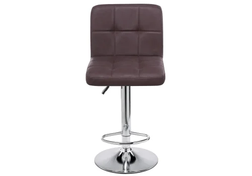 Барный стул Paskal brown 11880 Woodville, коричневый/искусственная кожа, ножки/металл/хром, размеры - *1120***450*470 фото 3