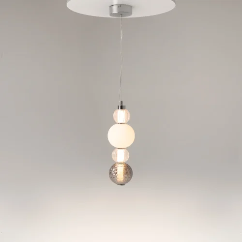 Светильник подвесной LED Collar P069PL-L17CH3K Maytoni прозрачный на 1 лампу, основание хром в стиле современный шар фото 8