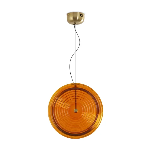 Светильник подвесной LED Borbon FR5442PL-L11YW Freya жёлтый 1 лампа, основание латунь в стиле современный арт-деко  фото 2