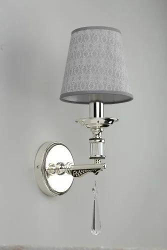 Бра Rivoli OML-64201-01 Omnilux серый на 1 лампу, основание серебряное в стиле классический фото 4