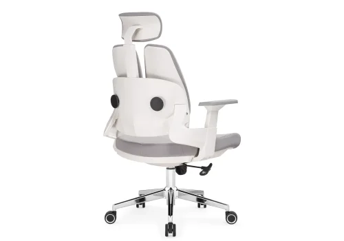 Компьютерное кресло Hiba gray / chrome 15605 Woodville, серый/ткань, ножки/металл/хром, размеры - *1180***650*620 фото 5