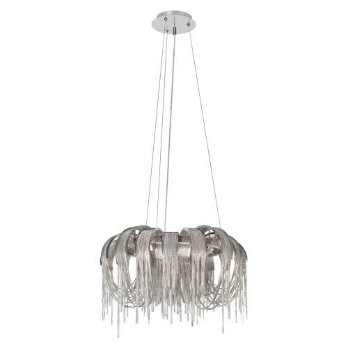 Люстра подвесная Volver 10404/650 SN LOFT IT никель на 5 ламп, основание никель в стиле арт-деко цепочки