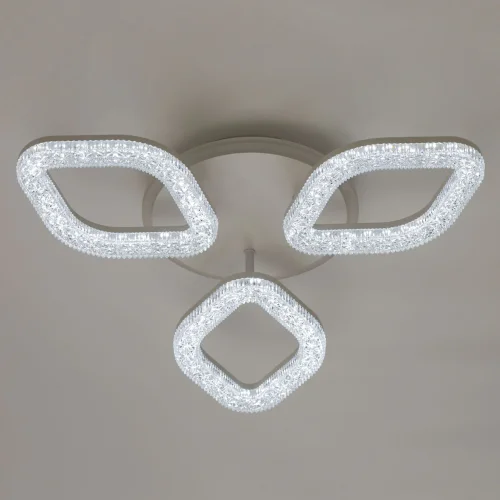 Люстра потолочная LED с пультом Мадлен 424014004 DeMarkt белая на 1 лампа, основание белое в стиле хай-тек с пультом фото 6
