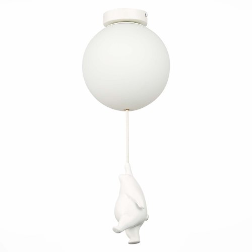 Светильник потолочный Modena SLE115422-01 Evoluce белый 1 лампа, основание белое в стиле современный шар фото 2