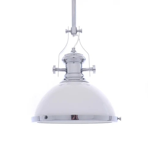 Светильник подвесной Ettore LDP 710-300 WT Lumina Deco белый 1 лампа, основание хром в стиле лофт  фото 4