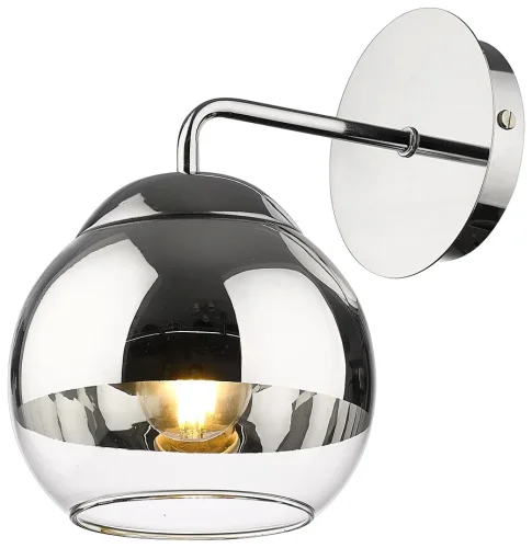 Бра 240-101-01 Velante прозрачный хром на 1 лампа, основание хром в стиле современный 