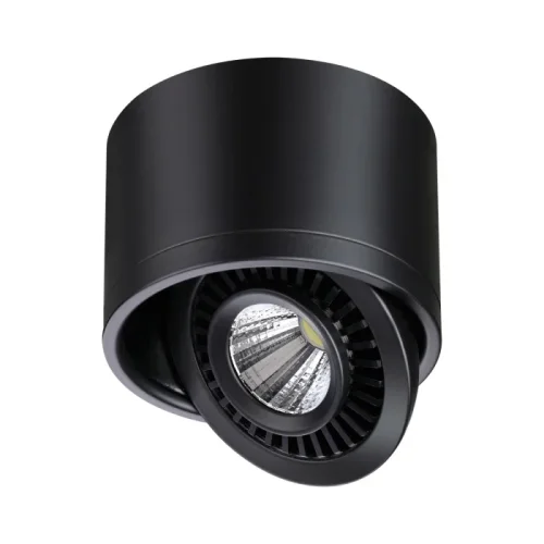 Светильник накладной LED Gesso 358812 Novotech чёрный 1 лампа, основание чёрное в стиле современный круглый