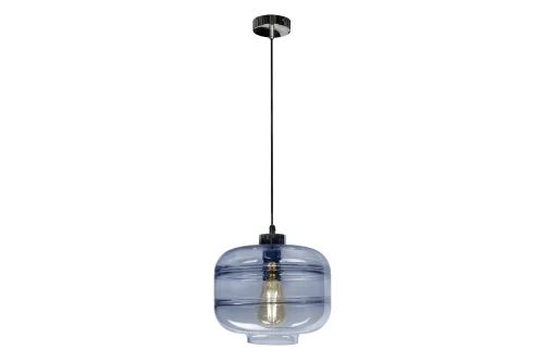 Светильник подвесной Like AP9035-1 BU iLamp голубой 1 лампа, основание хром в стиле современный лофт выдувное