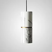 Светильник подвесной ROGERD White Brass 208594-23 ImperiumLoft белый 1 лампа, основание чёрное в стиле современный 
