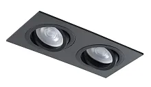 Светильник точечный CLT 002С2 BL Crystal Lux чёрный 2 лампы, основание чёрное в стиле современный 