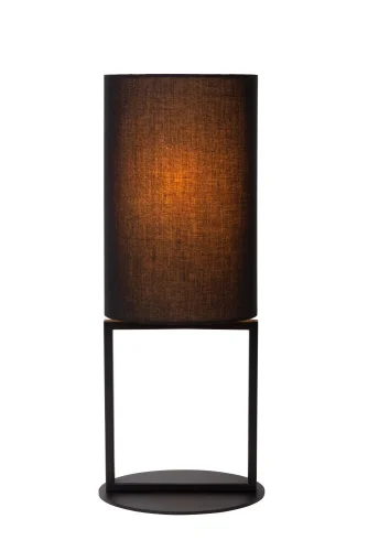 Настольная лампа Herman 30562/81/30 Lucide чёрная 1 лампа, основание чёрное металл в стиле скандинавский 
