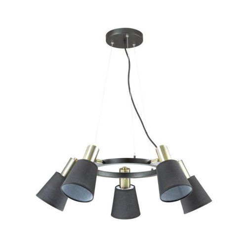 Люстра подвесная Marcus 3638/5 Lumion чёрная на 5 ламп, основание бронзовое в стиле современный 