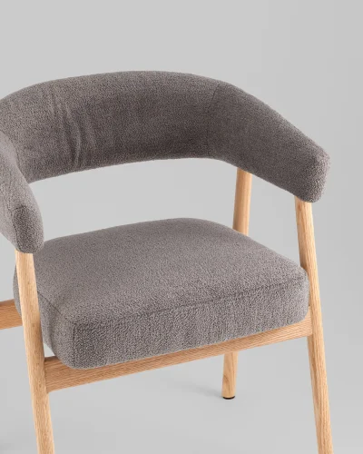 Стул обеденный Zubo с деревянными ножками, темно-серый УТ000041729 Stool Group, /, ножки//, размеры - ***** фото 5