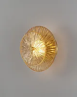 Бра LED Brass V11022-WL Moderli янтарный на 1 лампу, основание золотое латунь в стиле современный арт-деко 