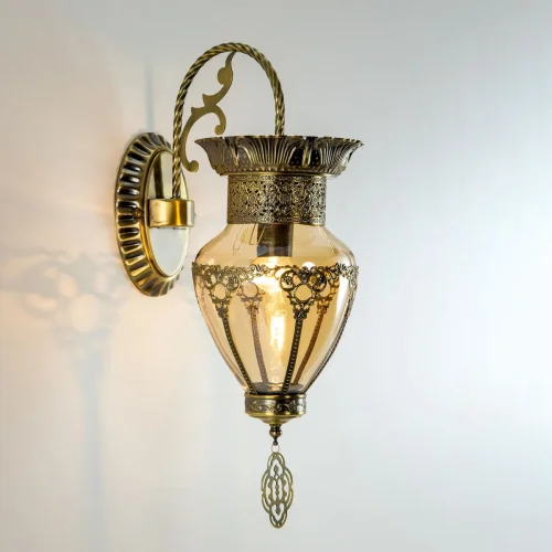 Бра Каир CL419413 Citilux янтарный на 1 лампа, основание бронзовое в стиле восточный  фото 8