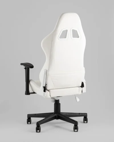 Кресло спортивное TopChairs GMM-080, белый, на черной базе УТ000039639 Stool Group, белый/экокожа, ножки/полимер/чёрный, размеры - *1330***740*680 фото 9