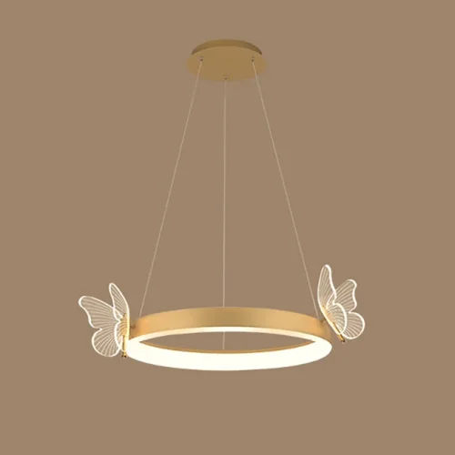 Люстра подвесная BABETTA D A D40 Brass 219655-23 ImperiumLoft прозрачная на 2 лампы, основание латунь в стиле современный арт-деко  фото 2