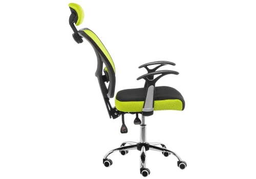 Компьютерное кресло Lody 1 светло-зеленое / черное 11634 Woodville, чёрный зелёный/ткань, ножки/металл/хром, размеры - *1230***600*680 фото 2