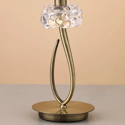 Настольная лампа LOEWE ANTIQUE BRASS 4737 Mantra белая 1 лампа, основание бронзовое металл в стиле современный  фото 5