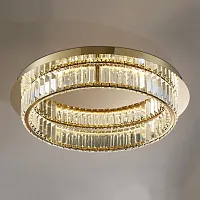 Люстра потолочная BERTOLDA B CH D50 223739-23 ImperiumLoft прозрачная на 1 лампу, основание латунь в стиле современный 