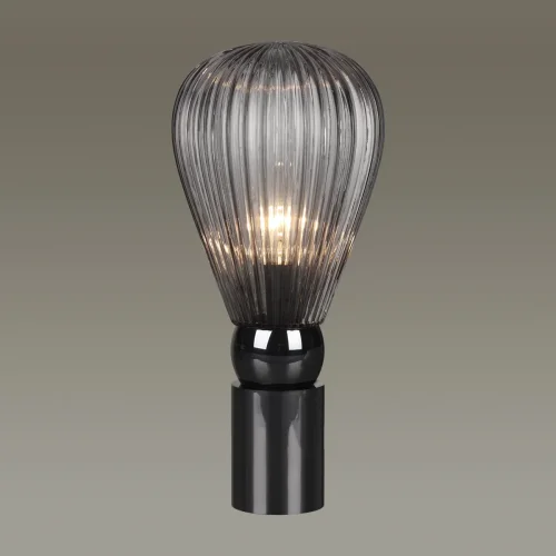 Настольная лампа Elica 5417/1T Odeon Light чёрная серая 1 лампа, основание чёрное металл в стиле современный  фото 4