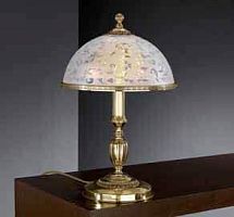 Настольная лампа P 6302 M Reccagni Angelo белая 1 лампа, основание золотое металл в стиле классика 