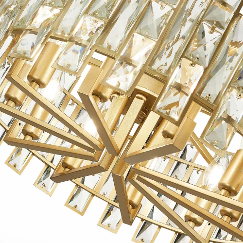 Люстра подвесная Anzio SL1626.203.10 ST-Luce янтарная на 10 ламп, основание матовое золото бежевое в стиле современный ветви фото 3