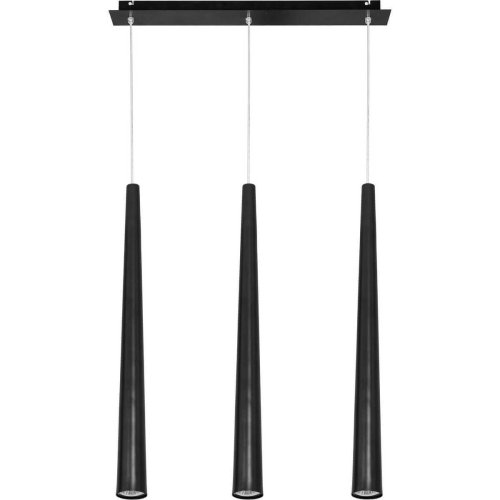 Светильник подвесной Quebeck Black 5406-NW Nowodvorski чёрный 3 лампы, основание чёрное в стиле минимализм трубочки
