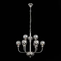 Люстра подвесная Funhi SL552.103.09 ST-Luce дымчатая на 9 ламп, основание никель в стиле лофт 