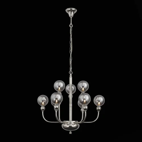 Люстра подвесная Funhi SL552.103.09 ST-Luce дымчатая на 9 ламп, основание никель в стиле лофт 