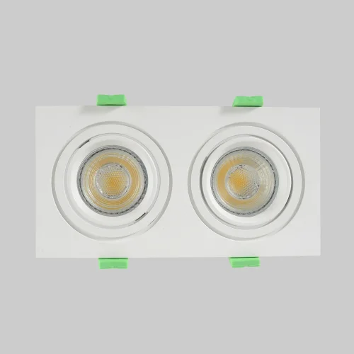 Светильник точечный CLT 002C2 WH V2 Crystal Lux белый на 2 лампы, основание белое в стиле современный прямоугольный фото 5