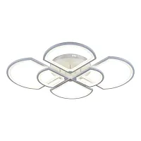 Люстра потолочная LED с пультом 10210/6LED Escada белая на 1 лампу, основание белое в стиле хай-тек с пультом