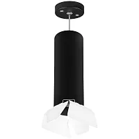 Светильник подвесной Rullo RP6497486 Lightstar чёрный белый 1 лампа, основание чёрное в стиле хай-тек трубочки