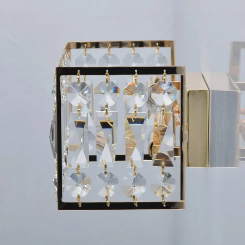Бра Монарх 121021902 MW-Light прозрачный на 2 лампы, основание золотое в стиле современный  фото 5