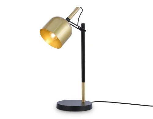 Настольная лампа TR97129 Ambrella light золотая 1 лампа, основание чёрное металл в стиле современный лофт 