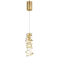 Светильник подвесной LED Fontes 4554-1P Favourite золотой на 1 лампу, основание золотое в стиле современный 