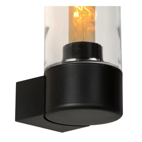 Настенный светильник Micha 27838/01/30 Lucide уличный IP44 чёрный 1 лампа, плафон прозрачный в стиле классический E27 фото 4