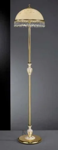 Торшер напольный PN 6906/2 Reccagni Angelo жёлтый на 2 лампы, основание золотое в стиле классический 