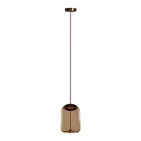 Светильник подвесной LED Knot 8135-C mini LOFT IT коричневый янтарный 1 лампа, основание латунь в стиле современный 